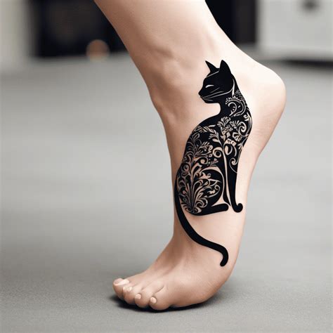 cat ankle tattoo|cat forearm tattoo.